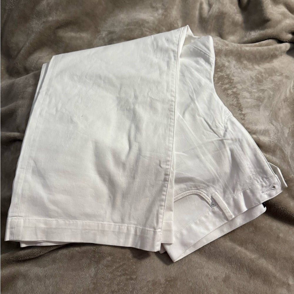 Lands’ End Women's High Rise 5 Pocket Wide Leg Chino Pants 18 Petite - Picture 3 of 4